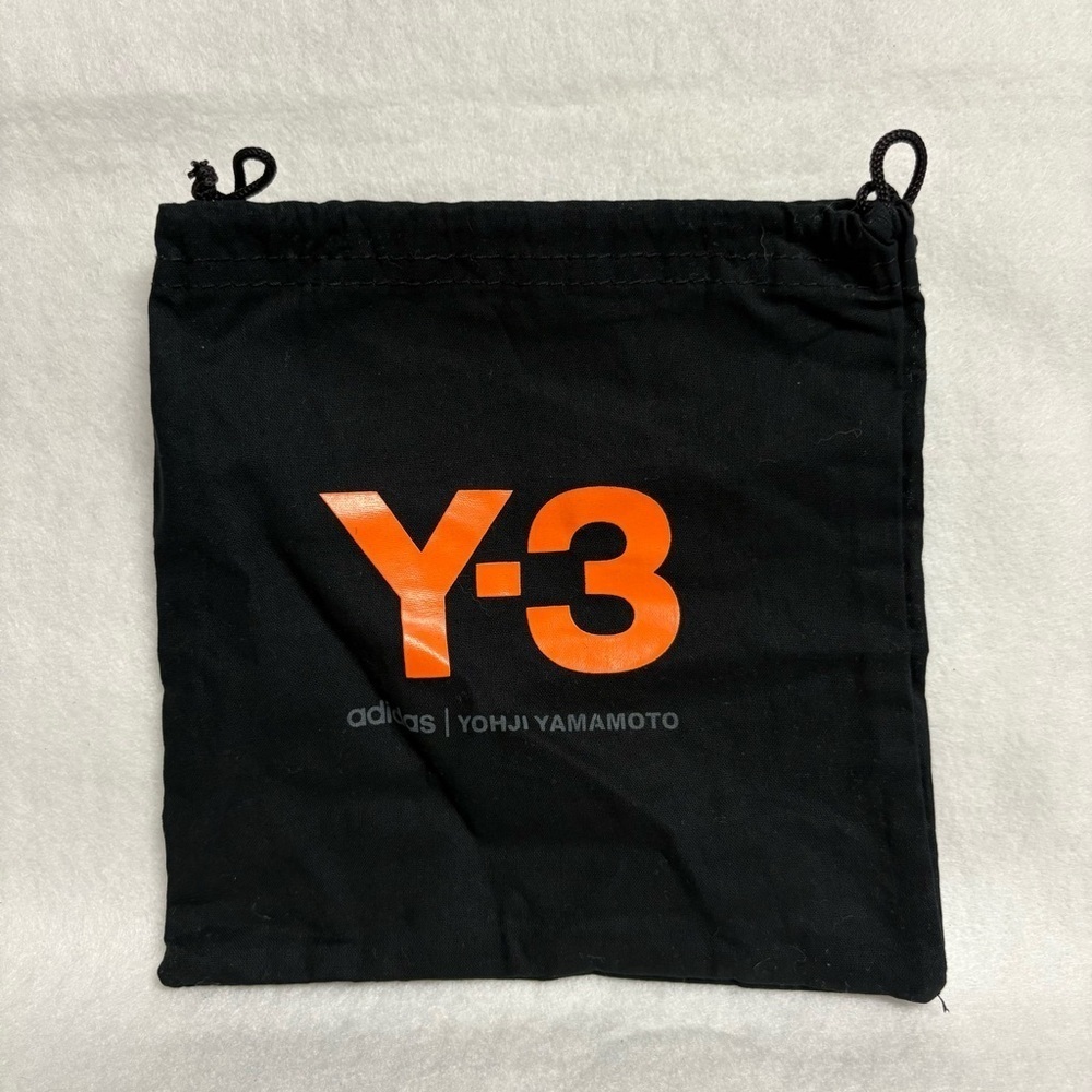 Y-3 ADIDAS Small Black Dust Bag Drawstring for Accessories Yohji Yamamoto